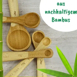 unverpackt Dosierlöffel-Set aus Bambus