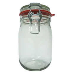 unverpackt Drahtbügelglas weiß 1,1 L