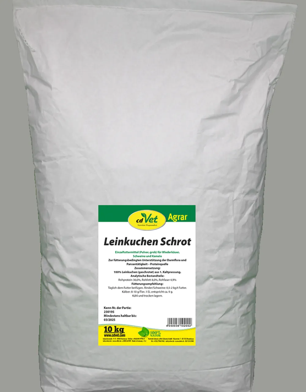 Agrar Leinkuchen-Schrot 10 kg